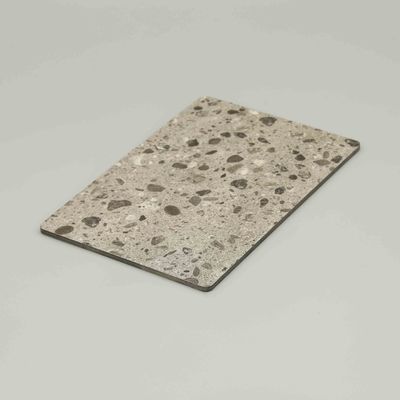 테라조 ACP 엽 대리석 디자인 Pvdf 알루미늄 복합판 4MM 4x8ft
