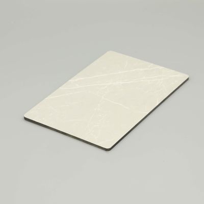 재즈 화이트 마블 알루미늄 복합 패널 4mm 1220x2440mm - UV 차단 ACM