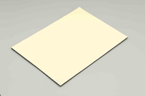 ISO 9001 아이보리 알루미늄 복합판과 함께 높은 표준 외부 벽판 건물 장식 3MM 1.22*2.44m