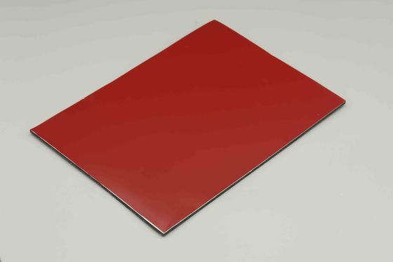 알루미늄 합금 빨간 커피 PE 알루미늄 복합판 Acp 외면 HDPE 코팅