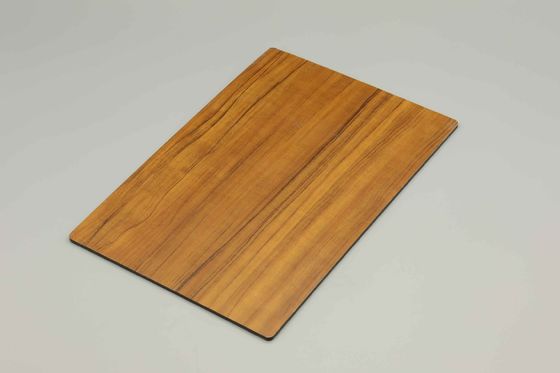 4mm 목재 알루미늄 복합 패널 ACP 시트, 길이 2440mm, 방음 및 방화 등급 B1 A2