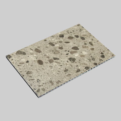반 스크래치 다크 테라조 알루미늄 꿀집 보드 3MM 외관 벽 덮개 1.22 X 2.44m